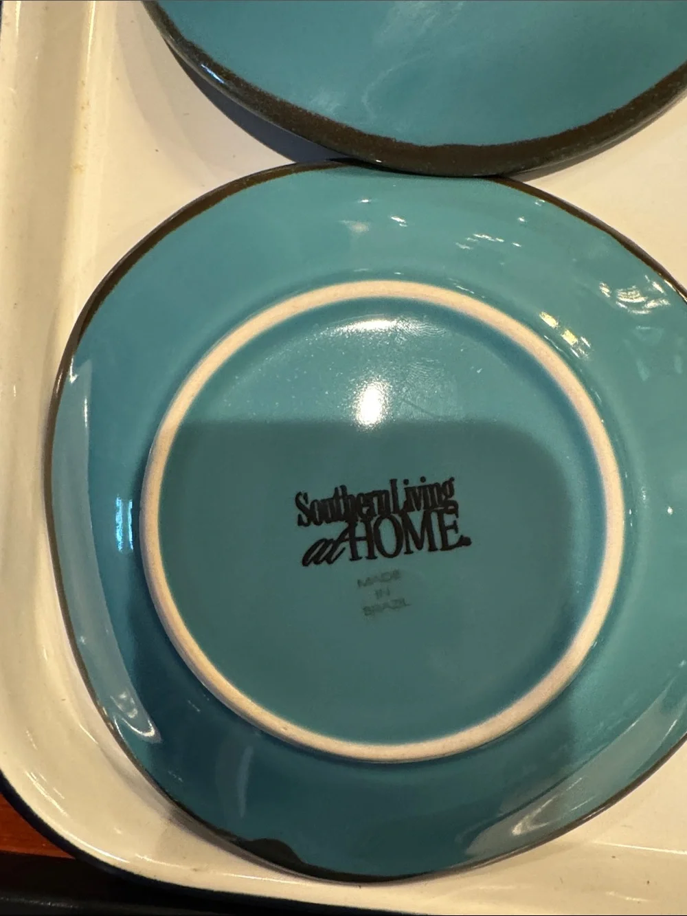 Southern Living At Home Teal Ceramic Dessert Bowls - Set of 6